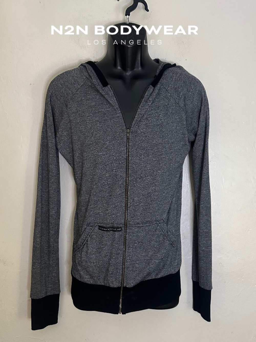 N2N Bodywear Hoodie Small Gently worn 50% polyester/50% rayon thin clingy fabric